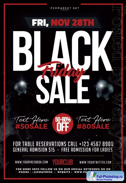 Black friday offer event - Premium flyer psd template