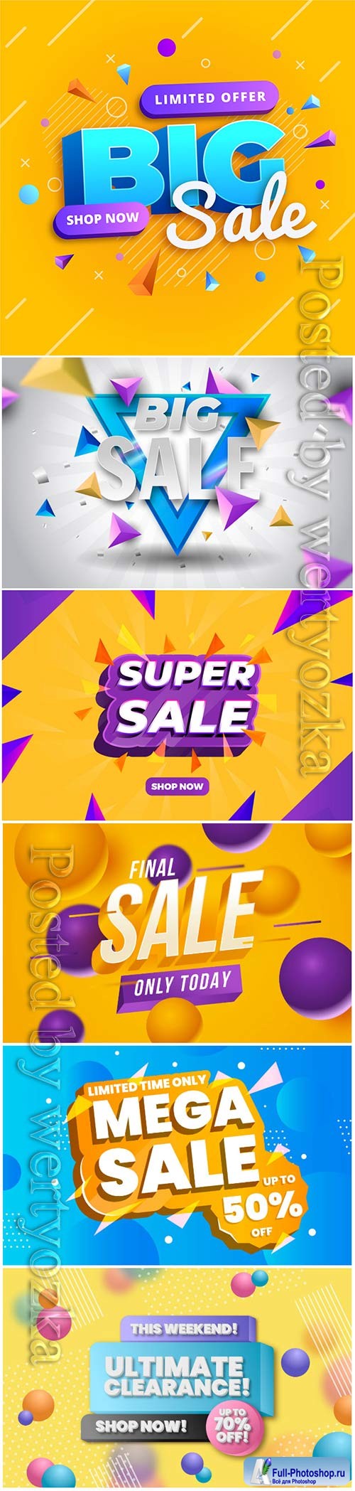 Colorful 3d sales vector background # 5