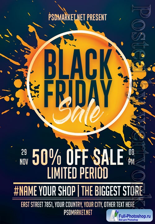 Black sale - Premium flyer psd template