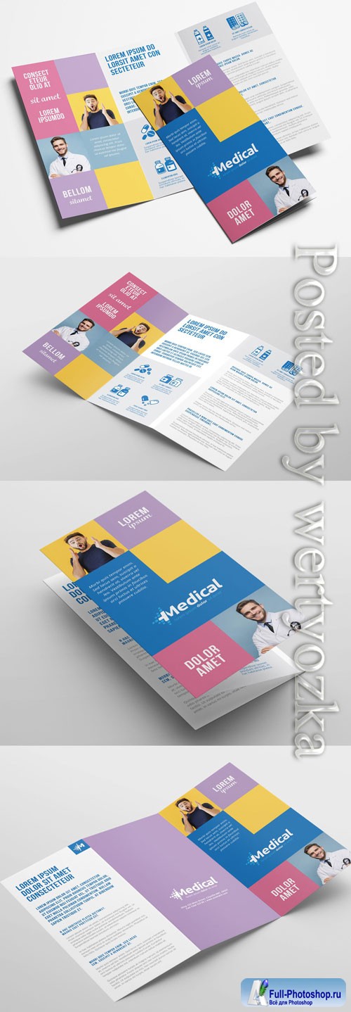 Modern Medical Trifold Brochure Layout