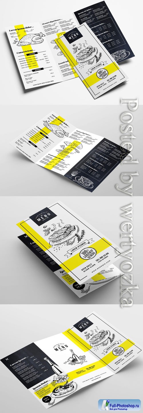 Trifold Menu Layout