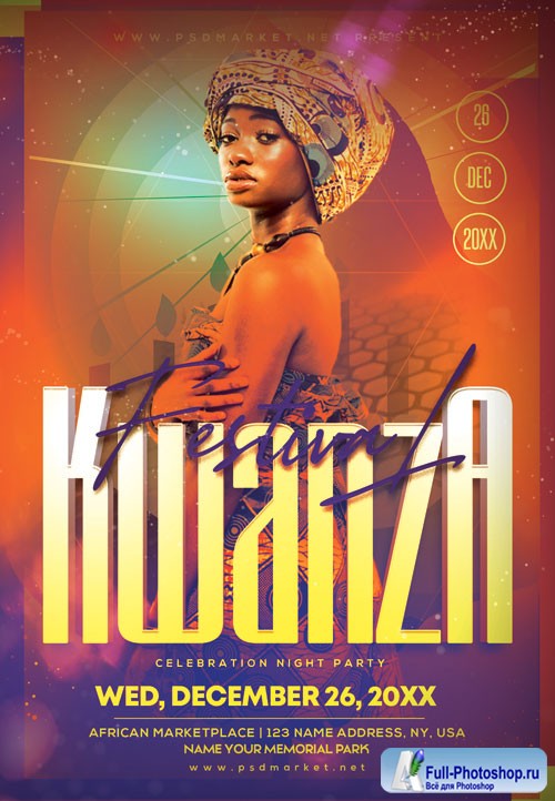 Kwanza festival - Premium flyer psd template