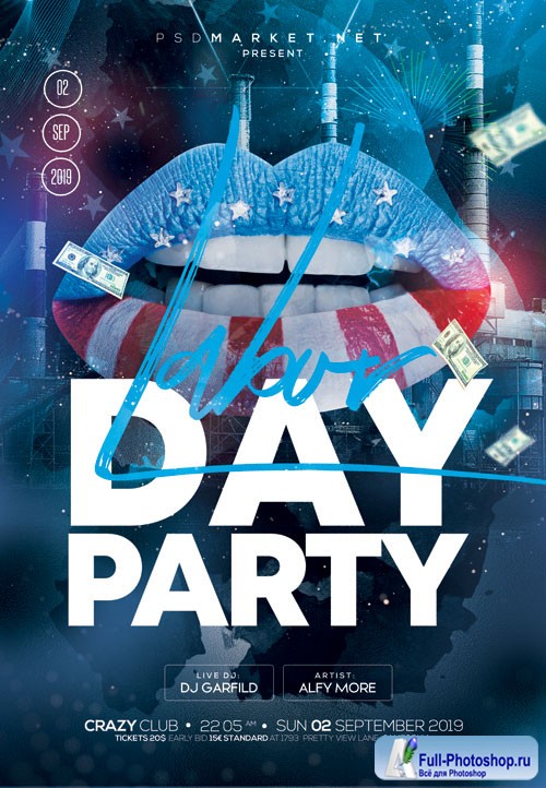 Labor day event - Premium flyer psd template