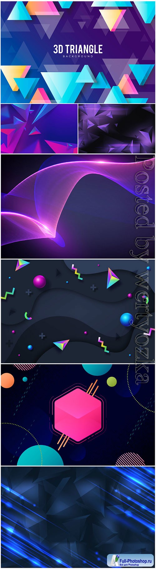 3d background with colorful vector abstract