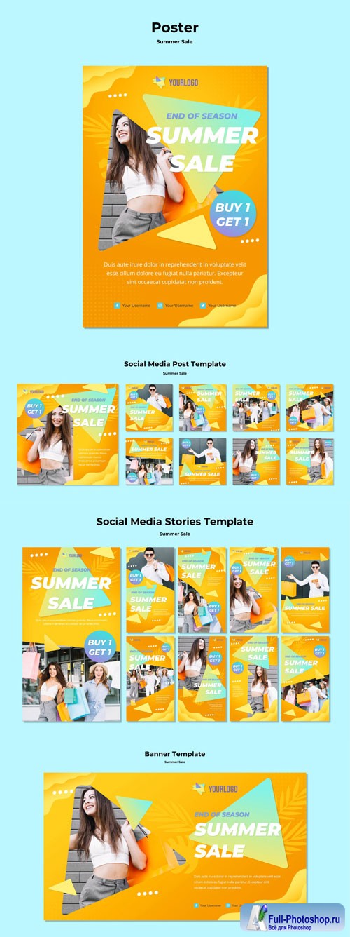 Summer sale social media posts
