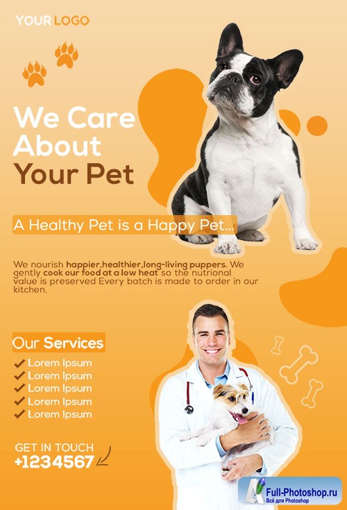 Veterinary - Premium flyer psd template