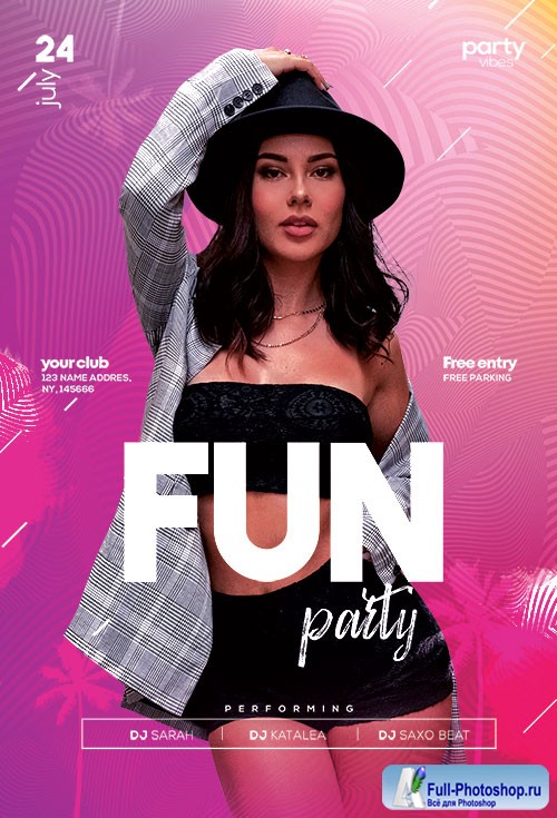 Fun Party - Premium flyer psd template