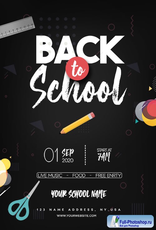Back To School - Premium flyer psd template