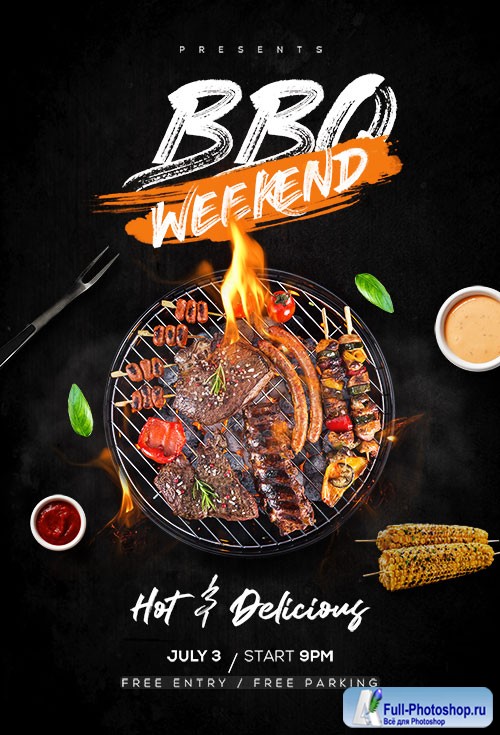 BBQ Weekend - Premium flyer psd template