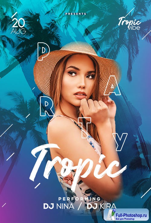 Tropic Party - Premium flyer psd template