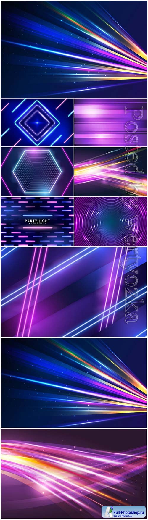 Neon abstract background in vector