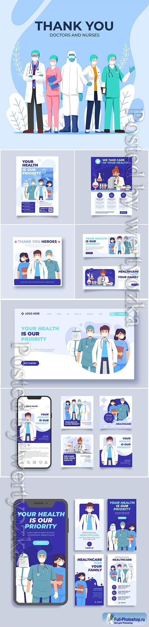 Thank you medical personal flyer template