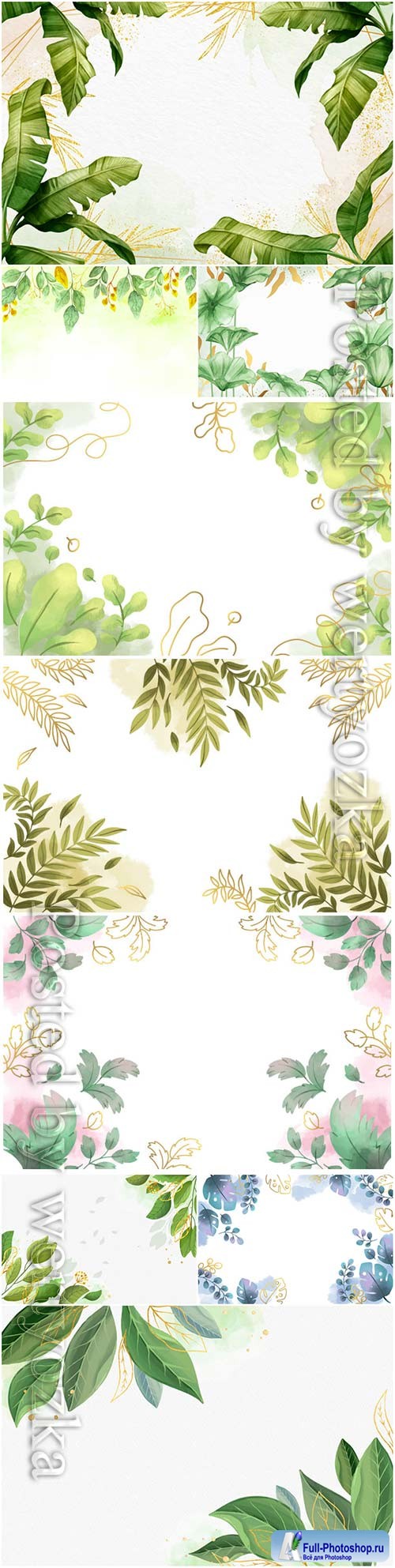 Nature background with golden foil