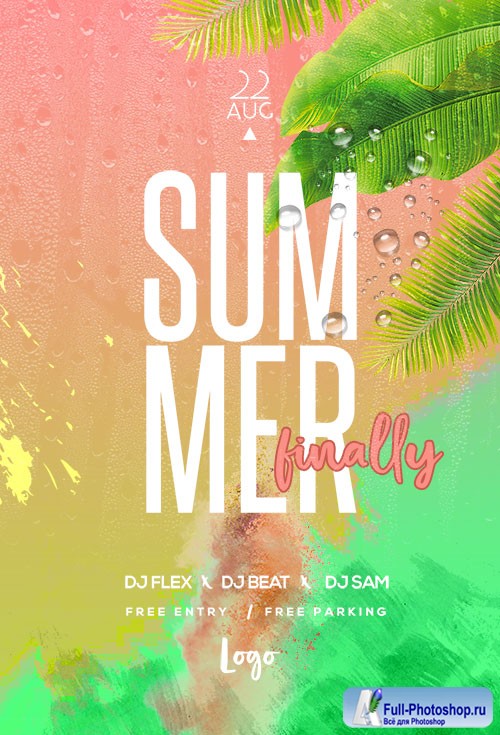 Summer Finally  - Premium flyer psd template