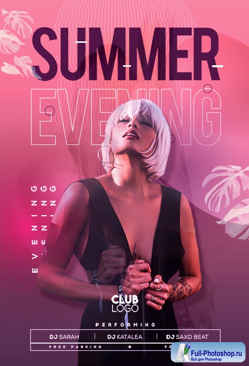 Summer Evening  - Premium flyer psd template
