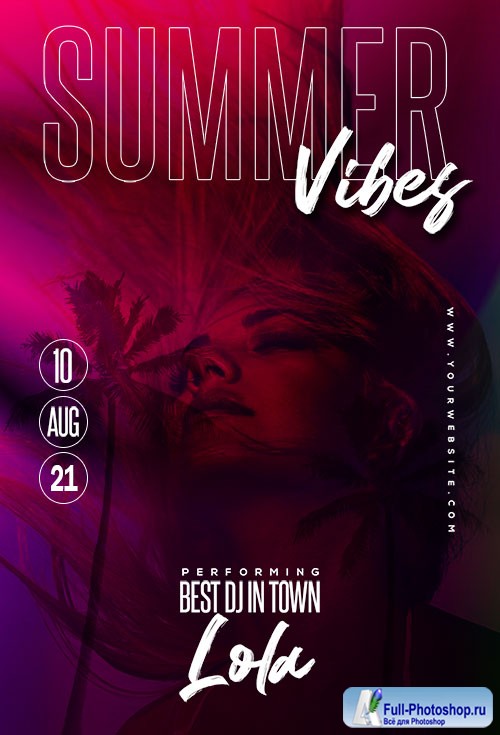 Best Summer Vibe  - Premium flyer psd template