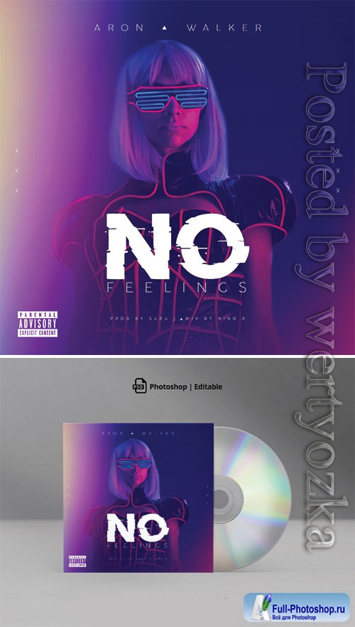 No Feelings Electro CD Cover Artwork