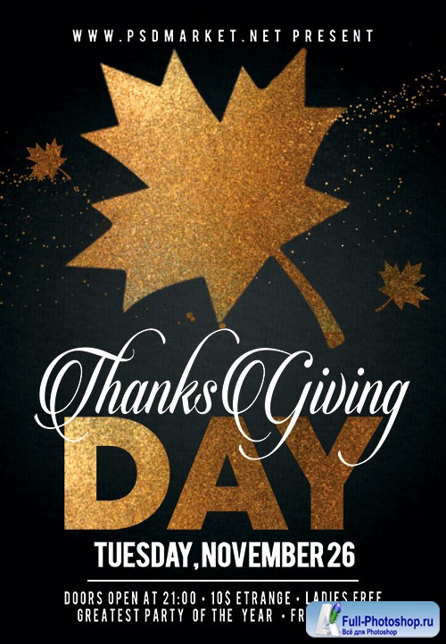 Thanks giving day - Premium flyer psd template