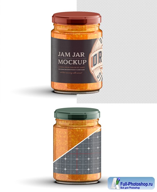 Vintage Style Jam Jar Mockup