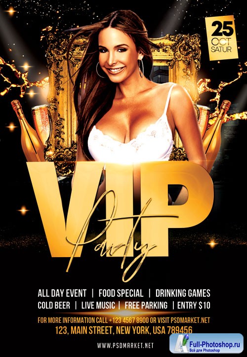 Vip party event - Premium flyer psd template