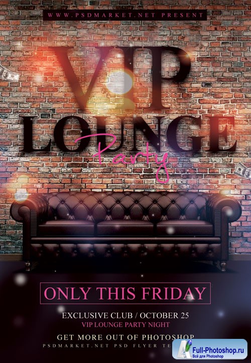 Lounge party - Premium flyer psd template