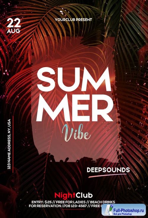 Summer Vibe - Premium flyer psd template