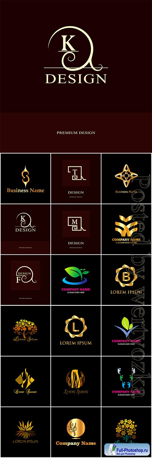 Logos collection in vector, business name for company # 5