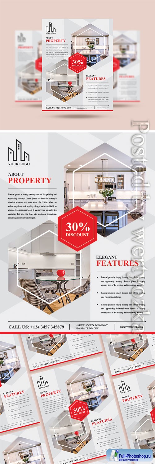 Real Estate Flyer Design Psd Template