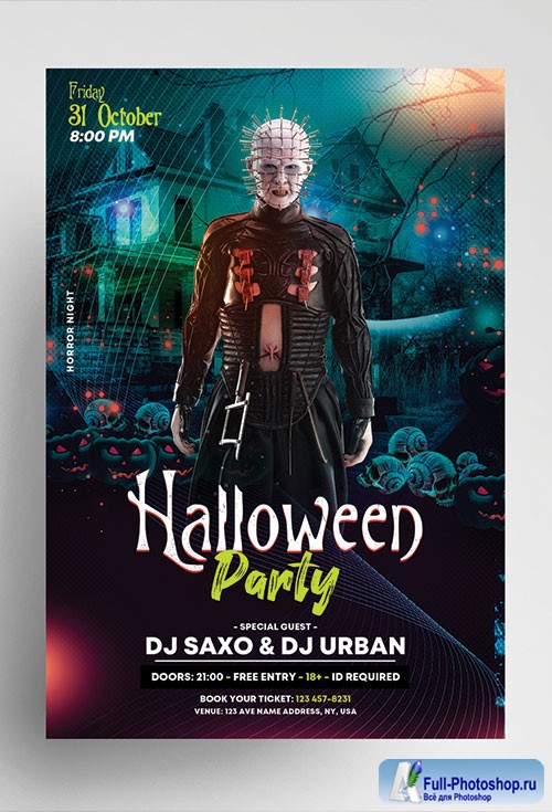 Halloween party vol4 psd flyer