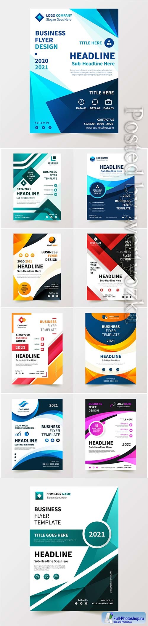 Business flyer in vector template