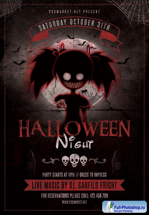 Halloween scary flyer