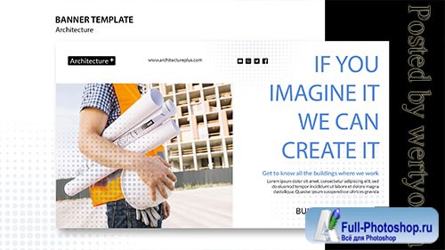 Arhitecture concept banner template