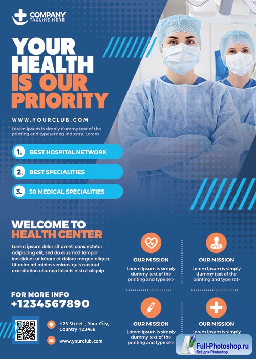 Health Care and Hospital Flyer PSD