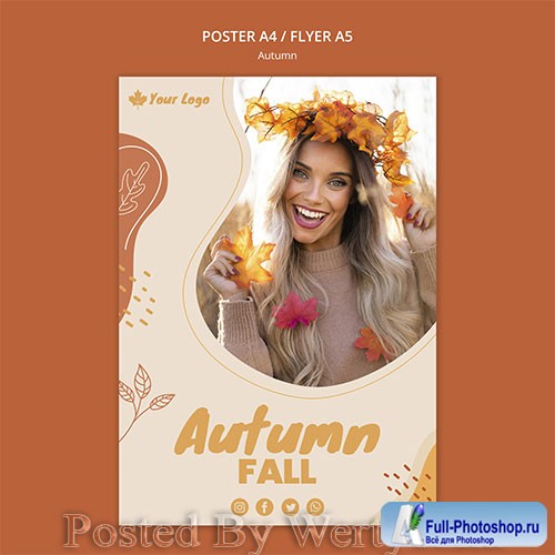 Autumn concept poster template