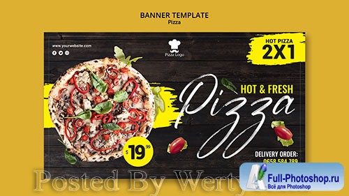 Pizza restaurant horizontal banner