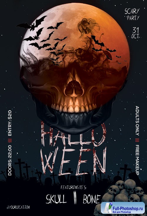 Halloween Party  PSD Flyer Templates