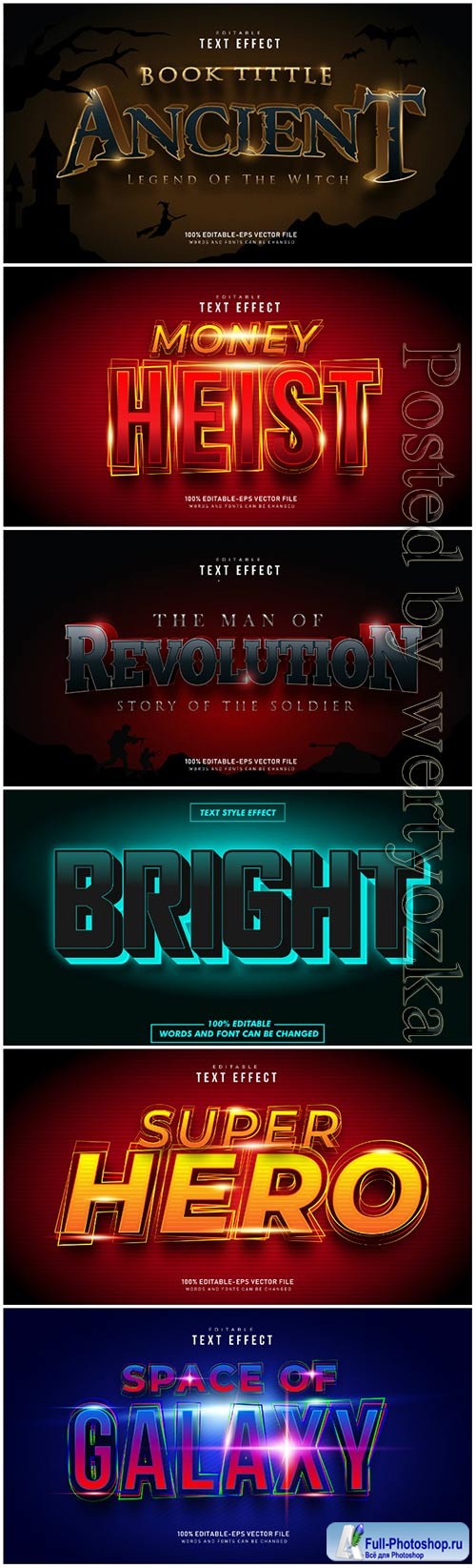 Text effect in vector vol 3