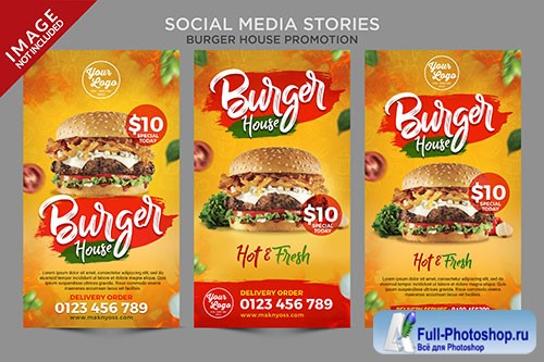 Burger house social media stories series