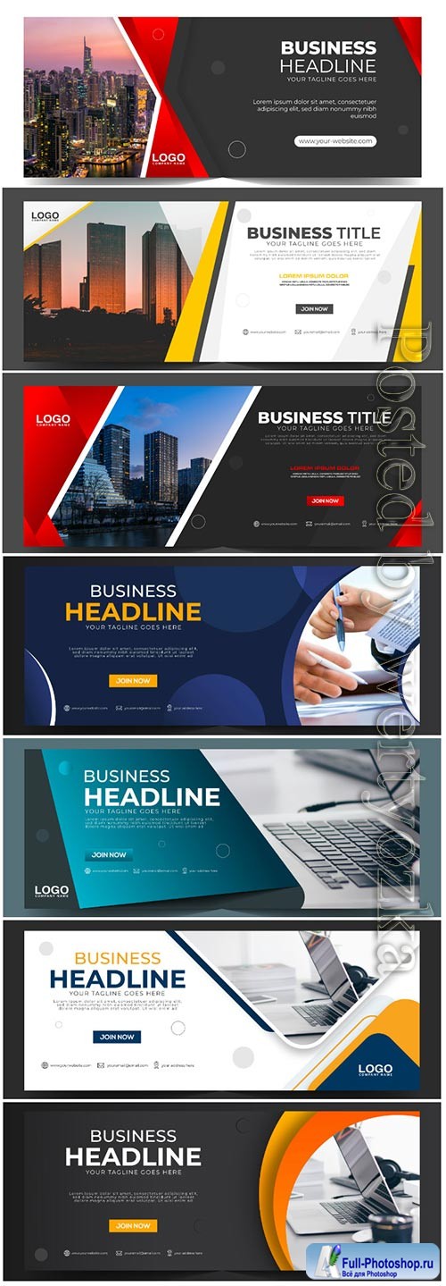 Corporate business banner vector template