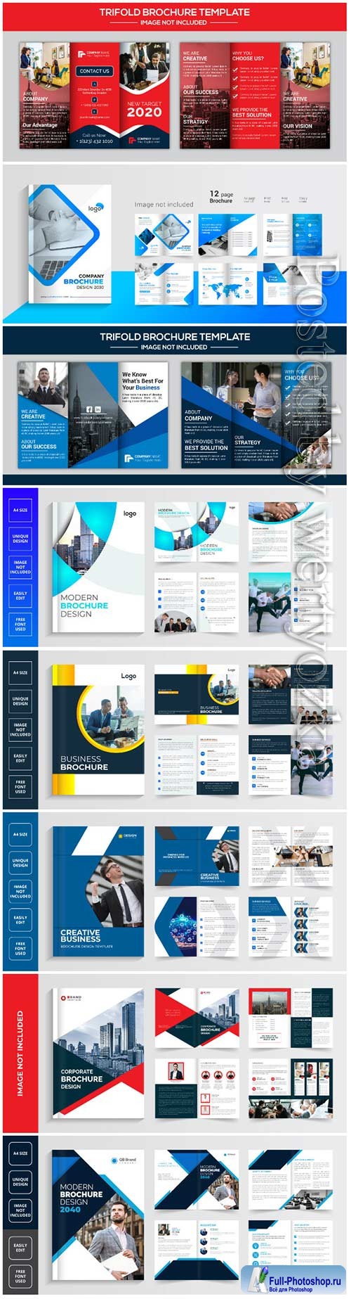 Vector business brochure design template