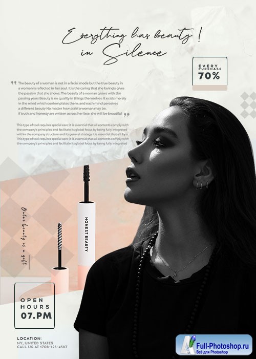 Beauty Make-up & Lashes Sale - Premium flyer psd template