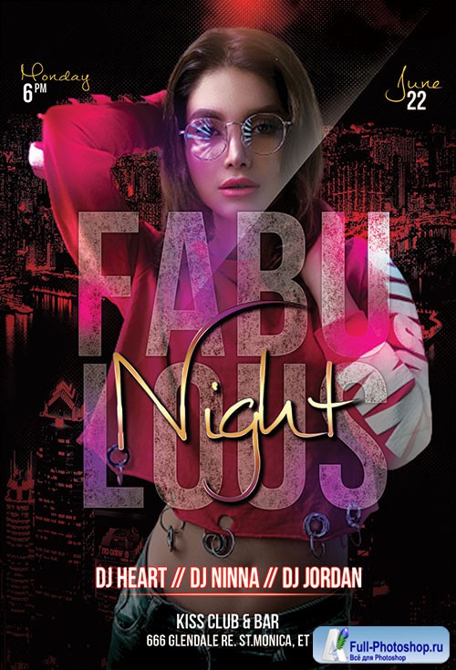 Fabulous Night - Premium flyer psd template