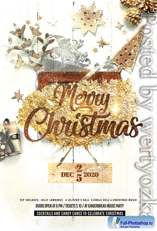 Magic Christmas Event Flyer PSD Template