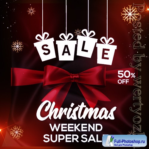 Christmas Sale Flyer PSD Template