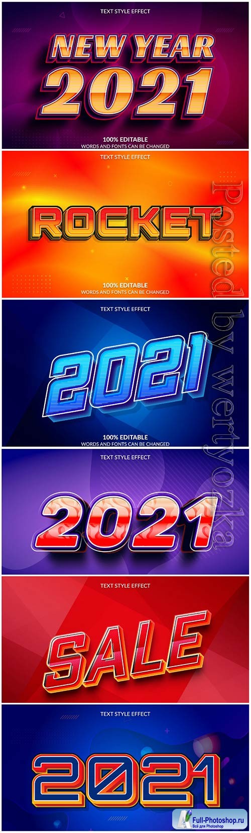 3d editable text style effect vector vol 75