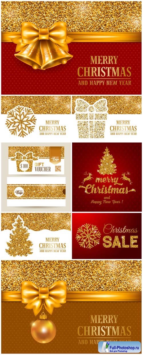 New Year and Christmas illustrations in vector 5