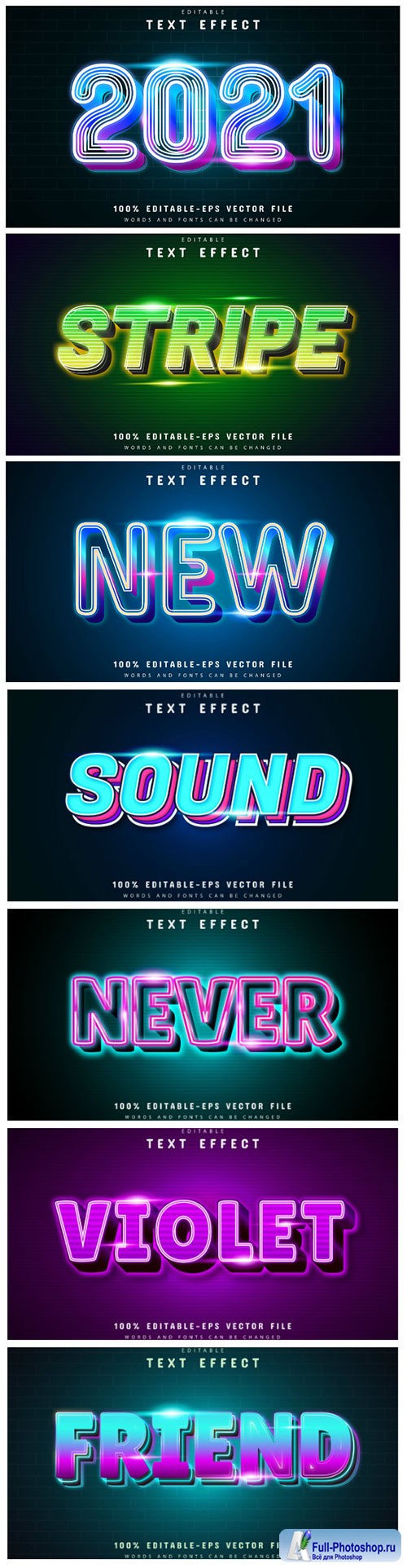 3d editable text style effect vector vol 156