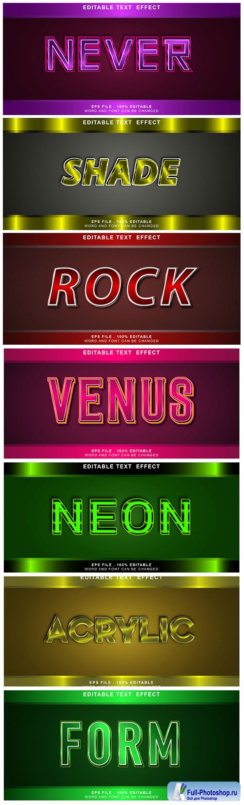 3d editable text style effect vector vol 152