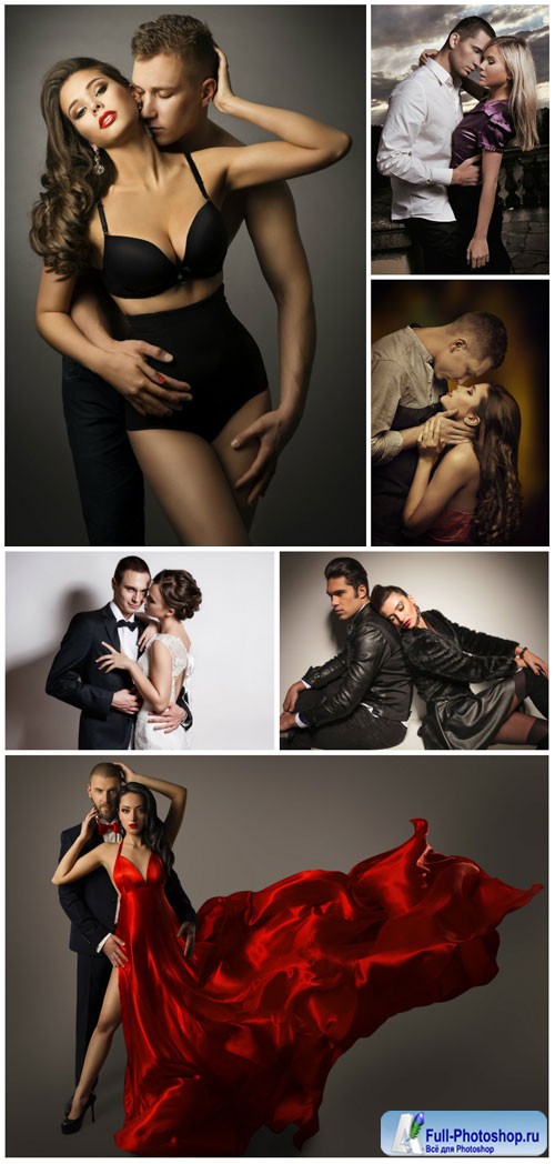 Beautiful couples, men and women stock photo