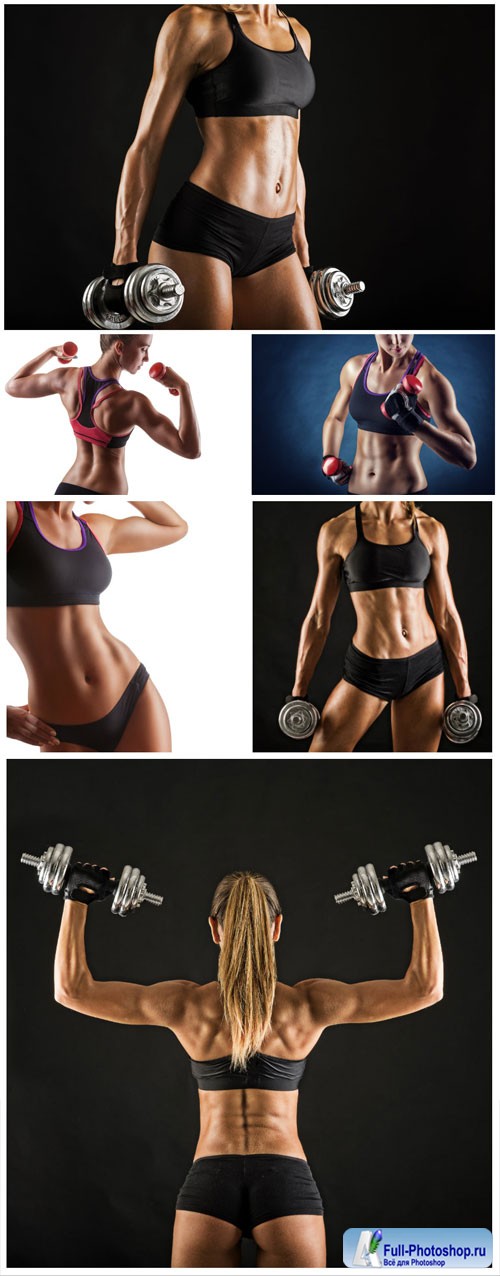 Sporty girl with shingles stock photo